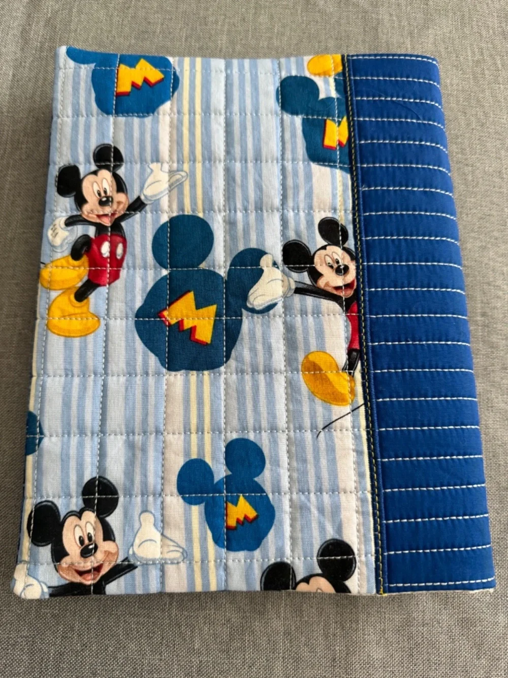 Quilted composition or junk journal book covers Disney Mickey